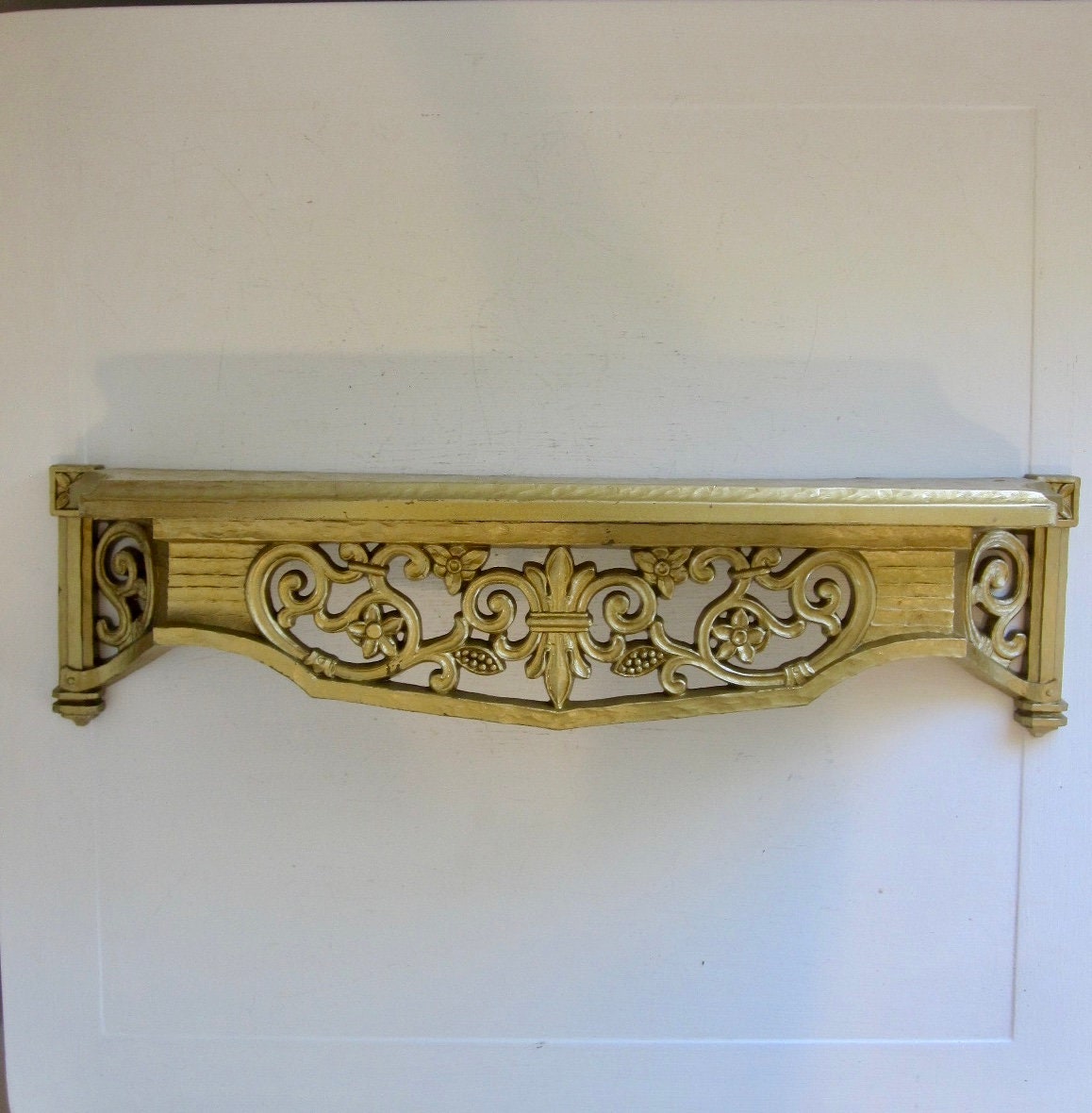 Vintage Gold Shelf Dart Plastic Resin Ornate Scrolls Etsy