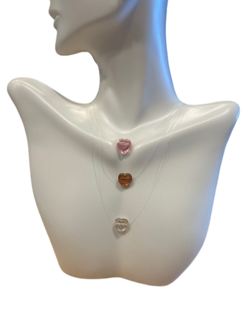 Solitaire Swarovski Floating Heart Illusion Necklace Jewelry for Mom ...