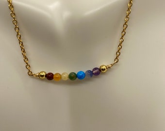 7 Chakra Crystal Necklace| Natural Gemstone Chain