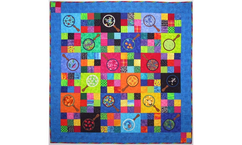 Mon Spyglass Courtepointe Patron Bug De La Courtepointe I Spy Modèle Quilt Lap Quilt Pattern Fat Quarter Fat Quarter Couette écologique - 