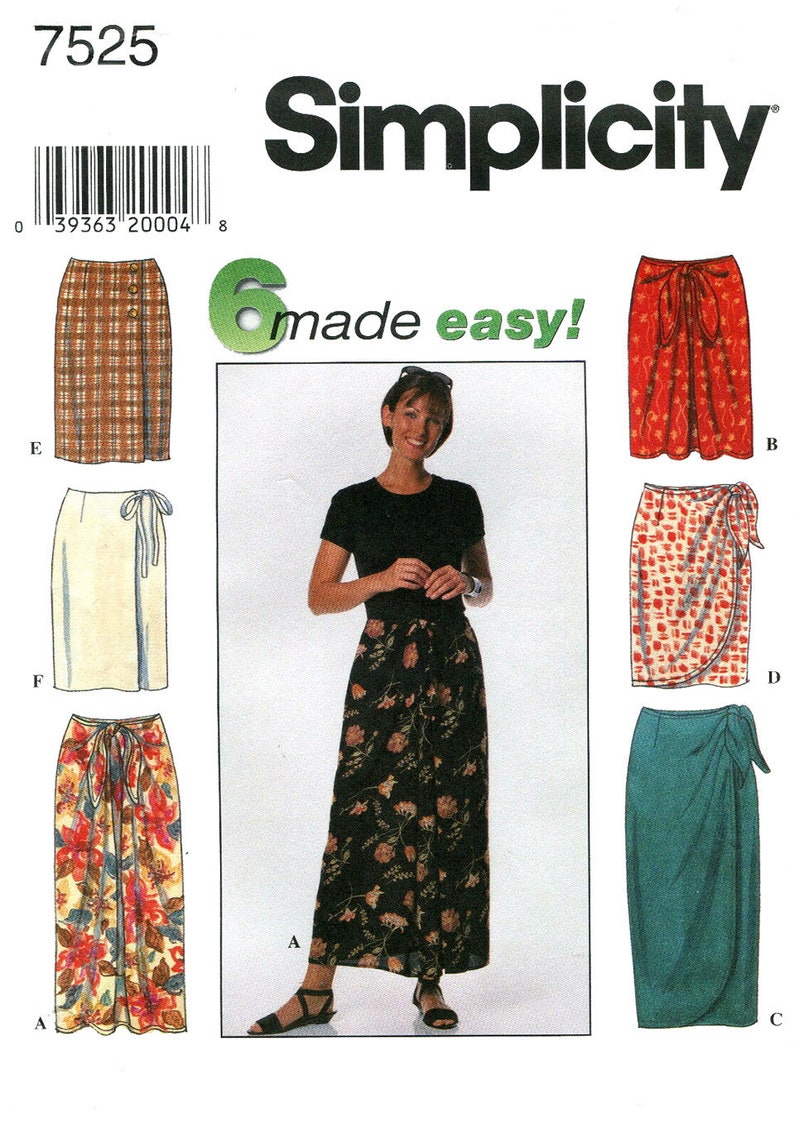 wrap around skirt pattern simplicity