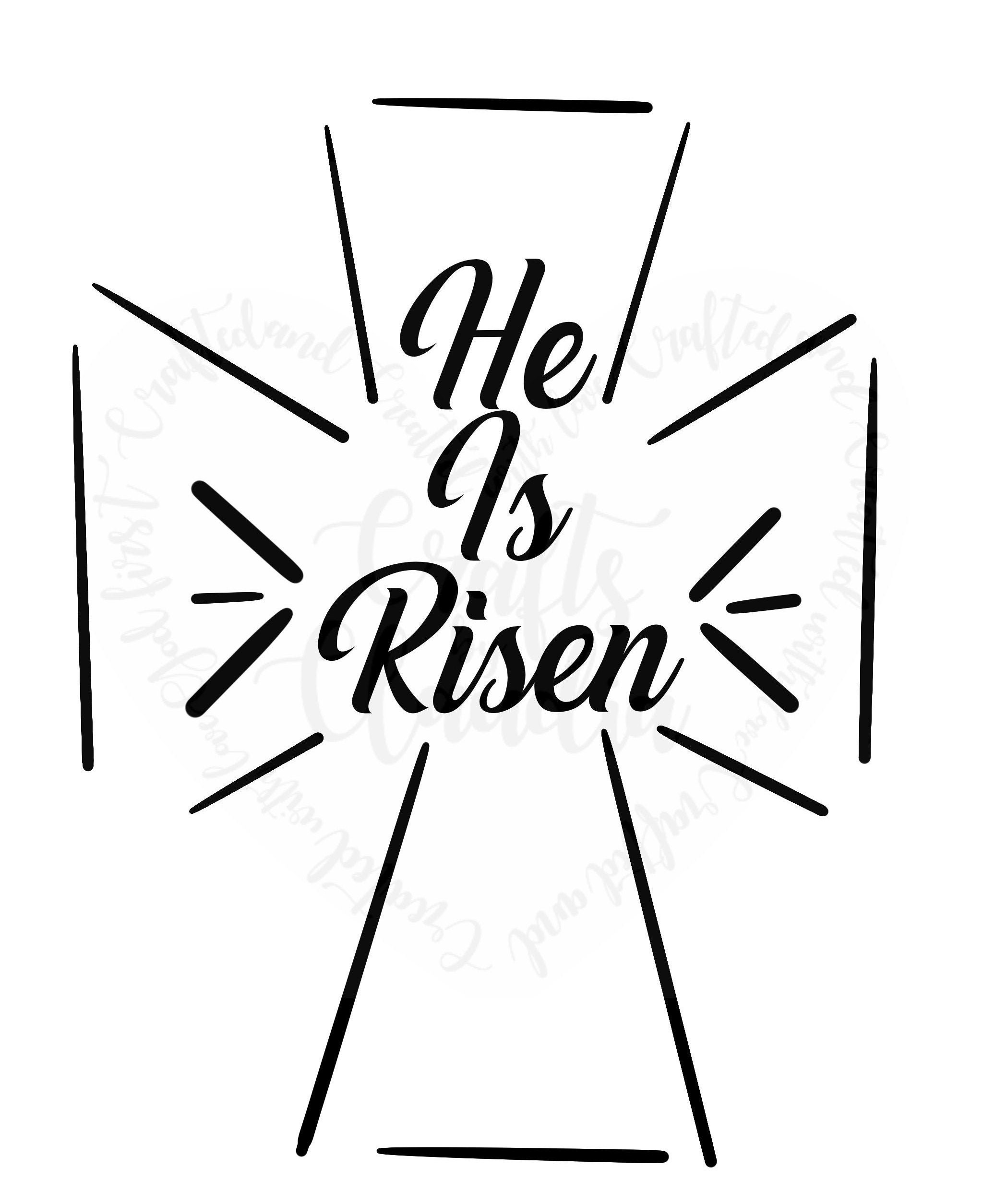 He is Risen Cross SVG Easter Svg Happy Easter Svgjesus SVG | Etsy