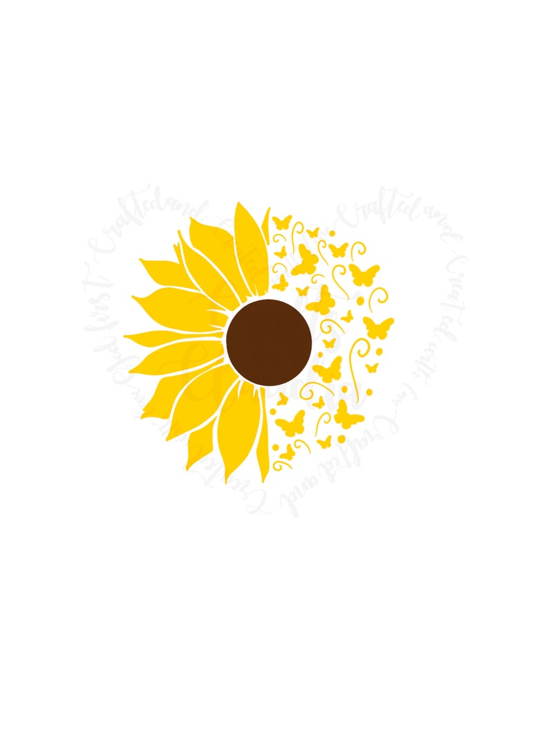 Download Sunflower SVG PNG Butterfly JPEG Sublimation Design | Etsy