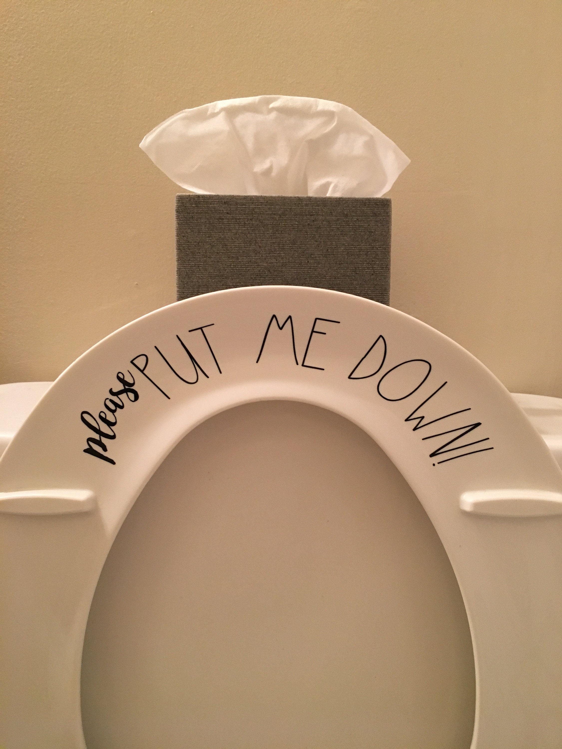 Please Put Me Down Toilet Seat Funny Vinyl Decal Sticker Etsy