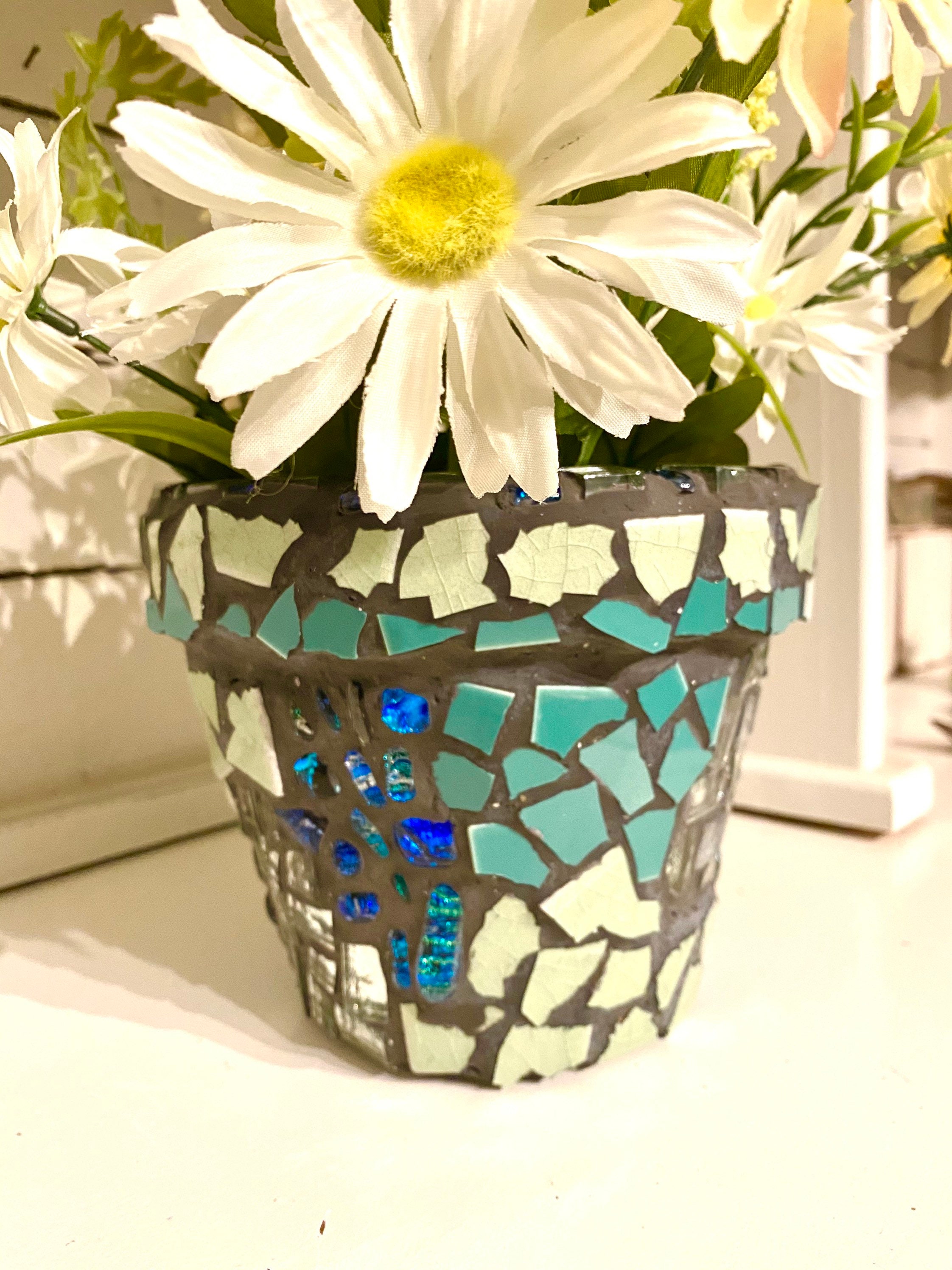 Mehrfarbiger Mosaik Gartentopf | Etsy