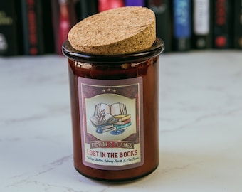 Lost in the Books | Library Scented Candle | Vintage Leather & Wood Soy Candle | Writers Gift | Aromatherapy Candle | Book Lover's Gift