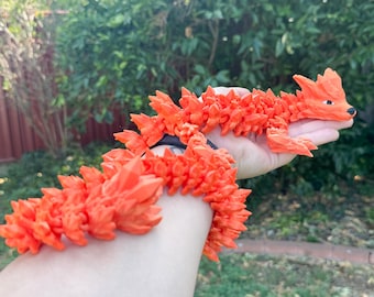 Articulated Crystal Wolf Dragon | 3D Printed Fidget Toy