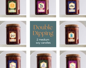 Double Dipping | 2 Medium Candles | Hand Poured Soy Candles