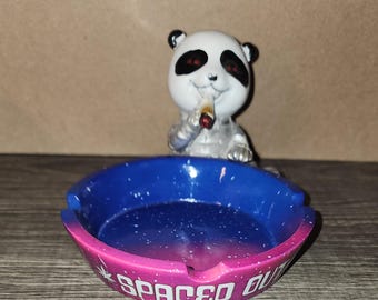 Polyresin Spaced Out Panda Ashtray