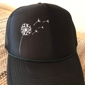 Trucker SnapBack Hat - Dandelion wildflower