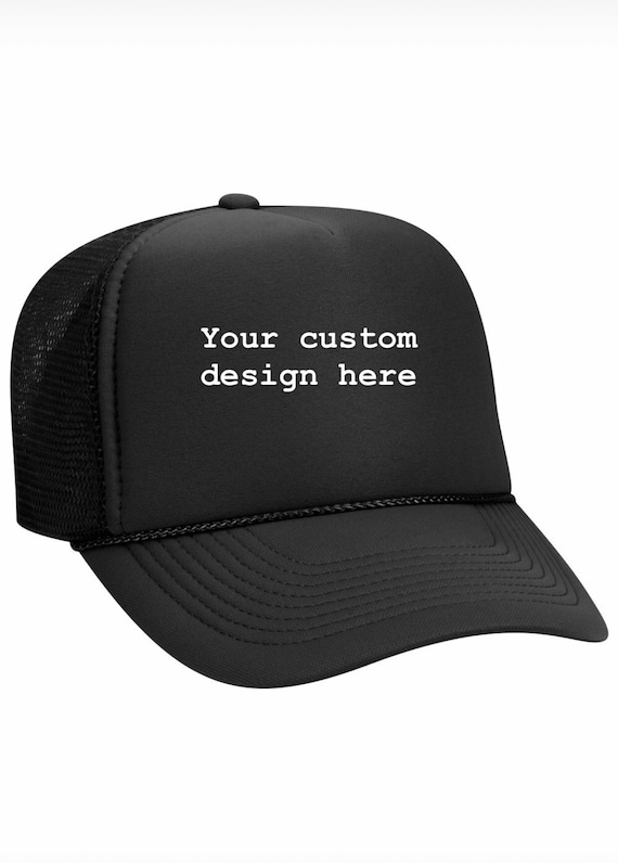 wassen Evacuatie organiseren Trucker Snapback Hat With Any Design Logo or Words of Your - Etsy