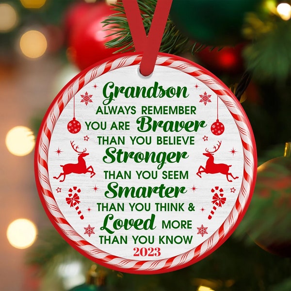 Grandson Ornament Etsy