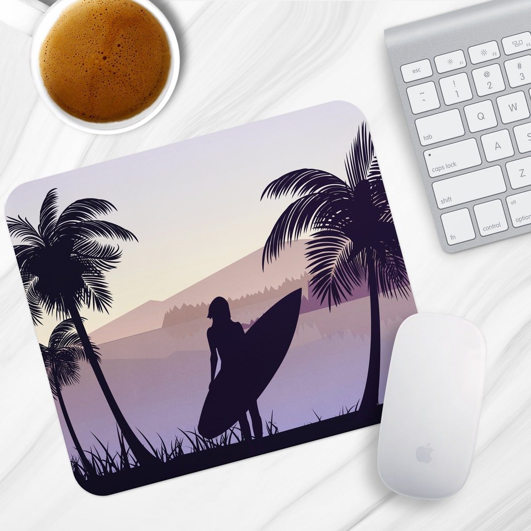Surfing Mouse Pad Gift for Surfer Print Mousepad Unique Etsy