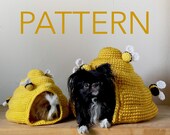 PATTERN Mini Mega Beehive Crochet Pet Cave Hide House Bed Pattern for Hedgehog Rat Ferret Guinea Pig Cat Small Dog