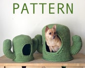 PATTERN Mini Mega Cactus Crochet Pet Cave Hide House Bed Pattern for Hedgehog Rat Ferret Guinea Pig Cat Small Dog