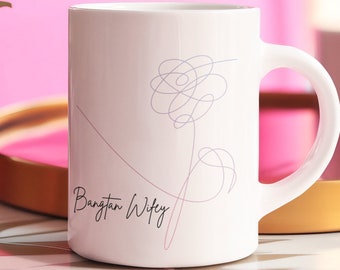 Bangtan Wifey Mug, Bts Mug, Bts ARMY Gift, Army Flower Mug, Bts Gift, BTS Merch, Army Wife Gift, Love Yourself, Bts Fan, Bts Lover
