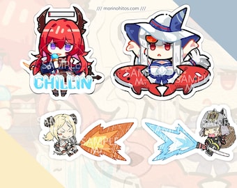 Arknights - Skadi + Surtr + Ifrit + Shaw || 3,25 ""wasserfester Vinyl-Aufkleber Laptop Aufkleber""