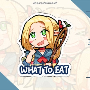 Dungeon Meshi / Delicious in Dungeon Marcille Donato 3 Vinyl Sticker Laptop Decal WHAT TO EAT