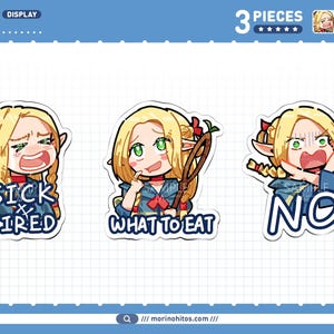 Dungeon Meshi / Delicious in Dungeon // Marcille Donato // Vinilo adhesivo impermeable de 3"