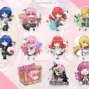Bocchi the Rock! - Bocchi / Gotou Hitori + Kita Ikuyo + Ijichi Nijika + Yamada Ryo Ryou + Hiroi Kikuri || 3&quot; Vinyl Sticker Waterproof Decal