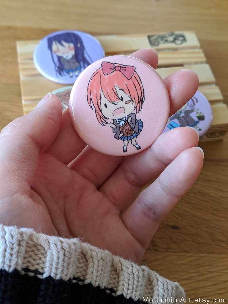 175 Pin Button Ddlc Doki Doki Literature Club Etsy