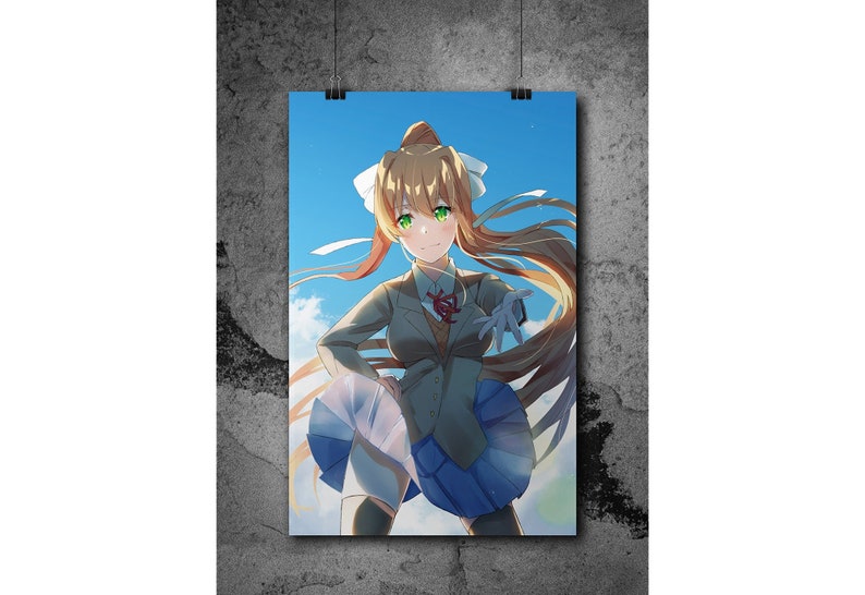 11x17 Print Ddlc Doki Doki Literature Club Monika Art Etsy