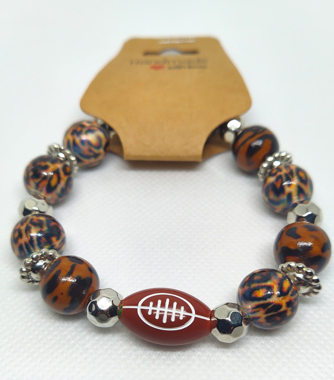 6 Pack Football Bracelets - Adjustable Soccer Charm Friendship Bracelets, Perfect Gifts For Boys, Girls, And Teens - Black & White Birthday