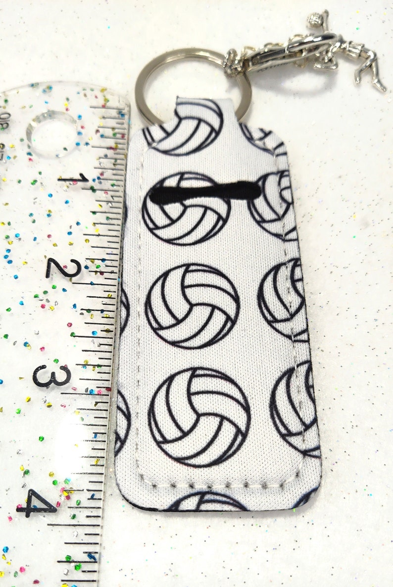 Volleyball Lip Balm Holder, Volleyball Lip Balm Keychain, Volleyball
