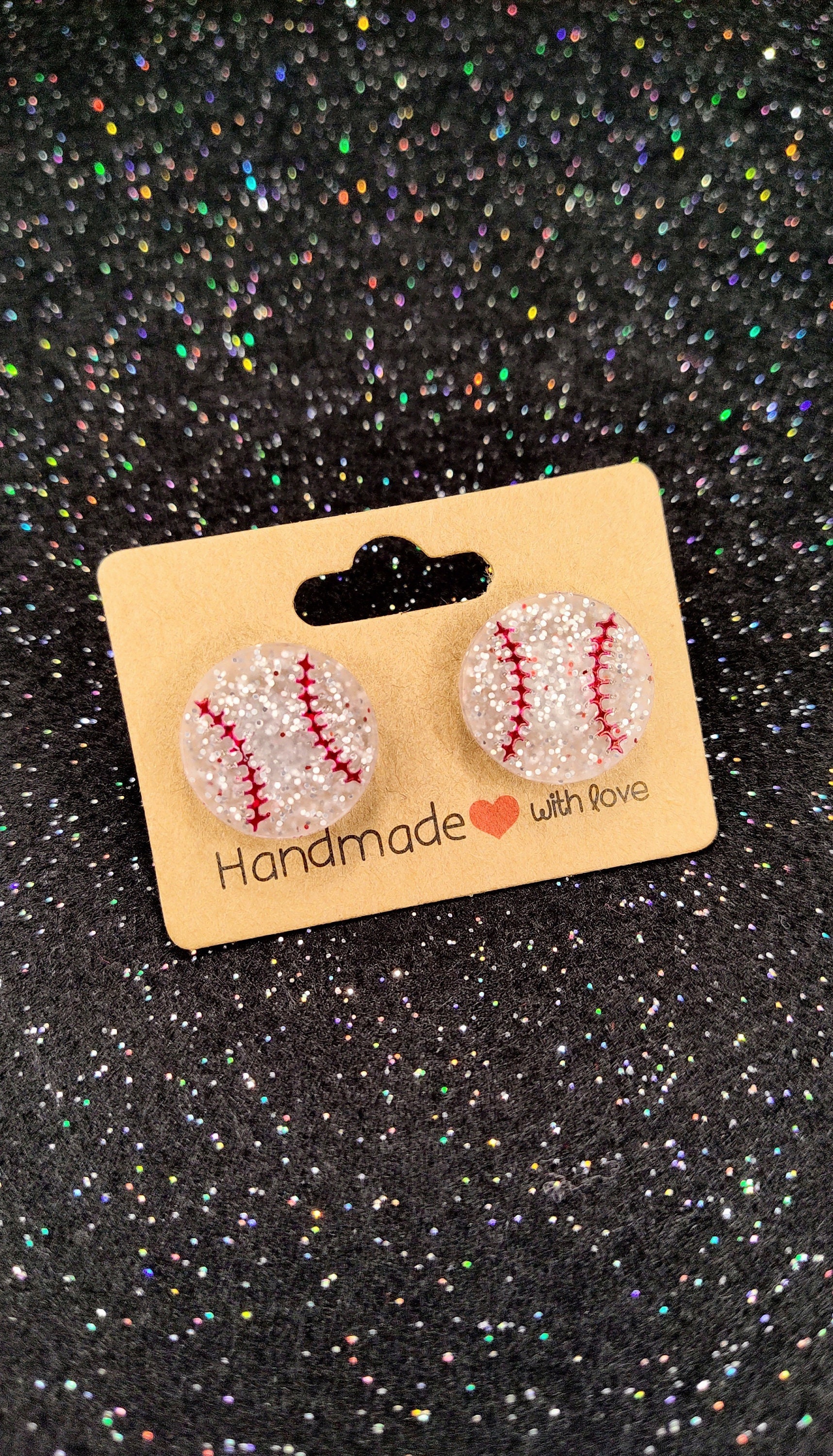 Fancy Baseball Earrings main image 1