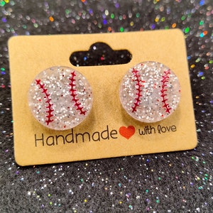 Baseball Stud Earrings- 2 Sizes - Kate Tuesday Wholesale