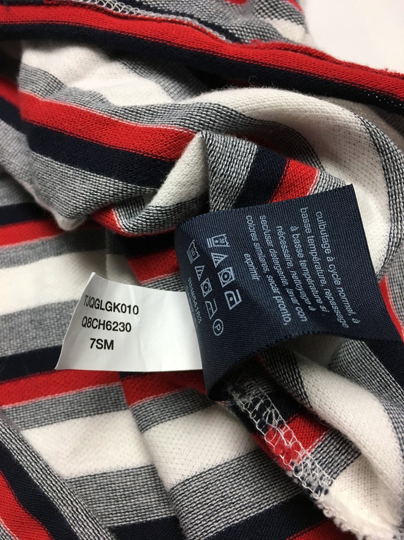 Vintage Women/'s Tommy Hilfiger Stripped Collared Polo Shirt