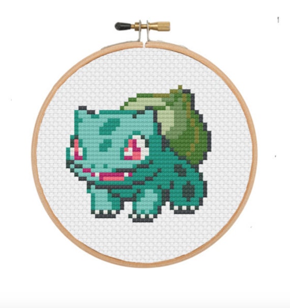 Pokemon Cross Stitch Cactus Bulbasaur #1 - funny kids embroidery