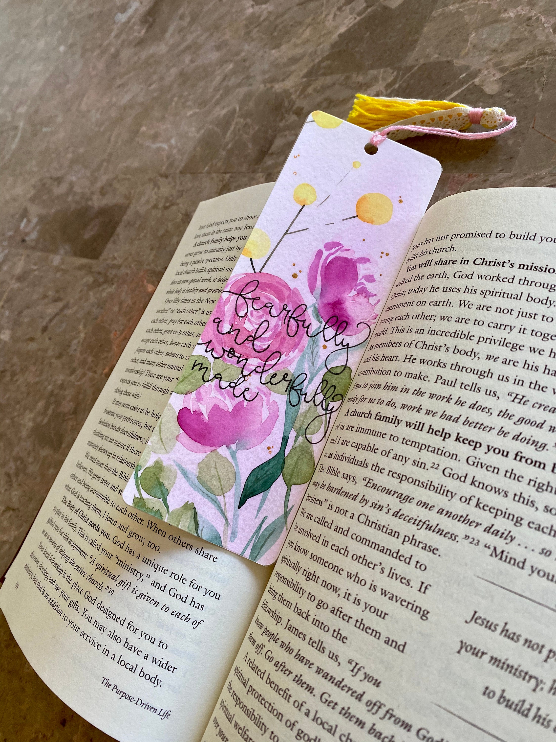 Psalm 139:14 Bookmark Scripture Bookmark Reading | Etsy