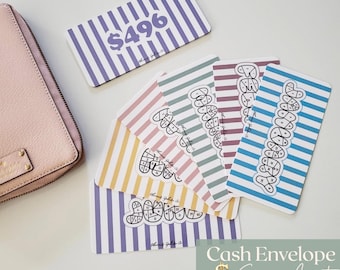 Monthly Savings Challenge Bundle | Cash Envelope Inserts | Color-in Tracker | A6 Budget Binder