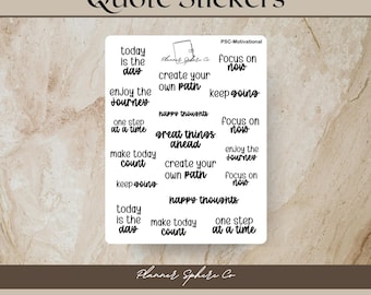 Lettering Sticker Sheets with Positive Words | Mini Stickers | Positive Affirmations | Motivational Quotes for Planners and Notebooks