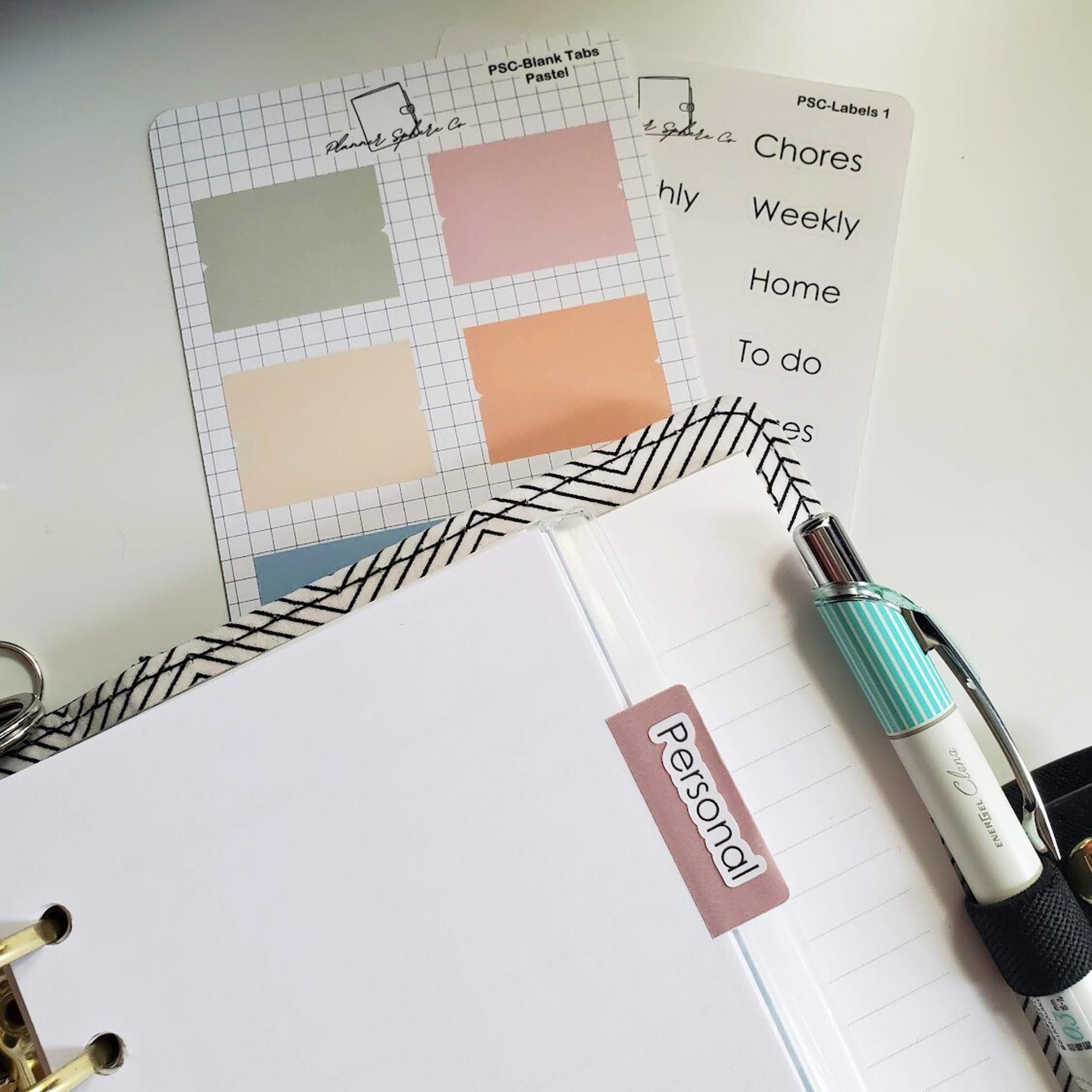 Divider Sticker Tabs for Organization | Blank Labels Sheets | Colored ...