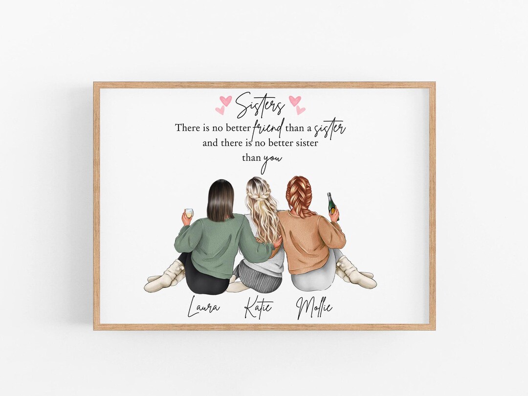 Personalised Sister Print | Gift for Sister | Sisters Birthday Gift ...