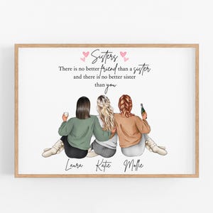 Stampa personalizzata per la sorella / Regalo per la sorella / Regalo di compleanno per la sorella / Idea regalo personalizzata per la sorella / Regalo personalizzato per la sorella