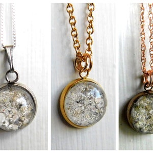 Oval/Round Bubble Ash Necklace Jewelry - Urn Necklace - Cremation Necklace - Cremation Jewelry - Silver - Gold - Rose Gold