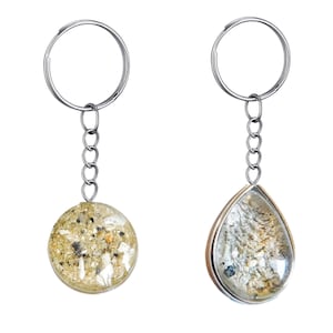 Tear drop / Round Cremation Keychain for Human / Pet Ashes