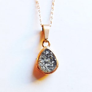 Tiny Tear Drop Ashes Necklace Pendant Cremation Jewelry