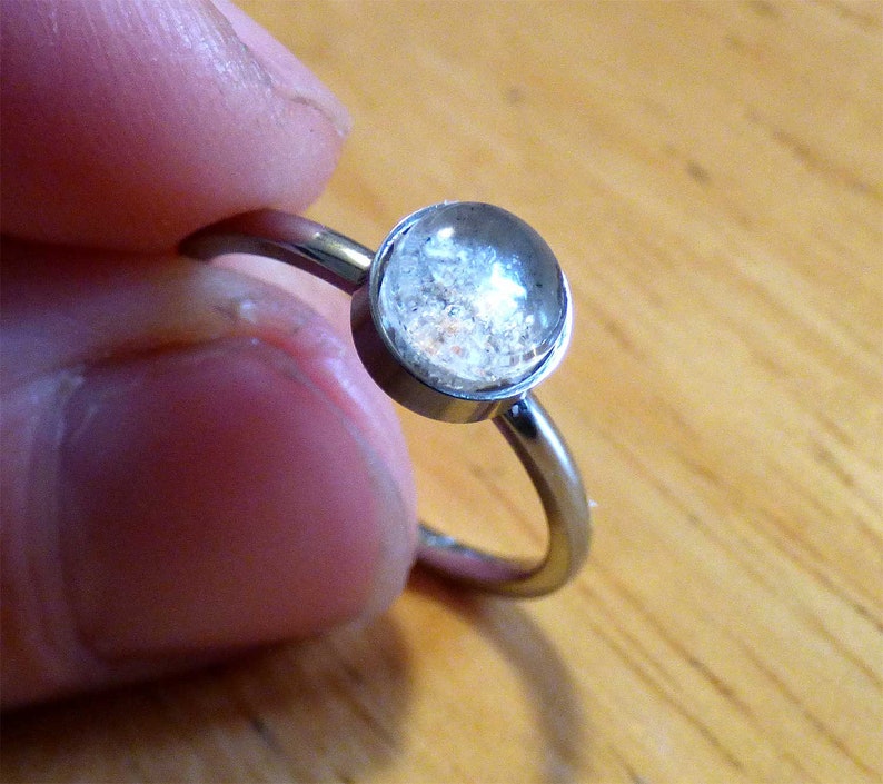 Ash Ring Pet Silver Cremation Ring Stainless Urn Ring Cremation Jewelry Memorial Keepsake