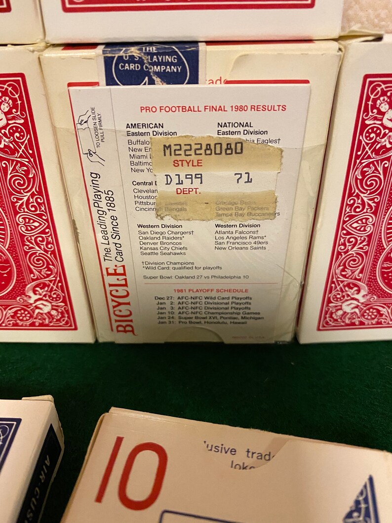 Bicycle Playing Cards Playing Card Lot Card Games Red and Blue Man Cave Playing Card Ephemeral Vintage Playing Cards Rider Back
