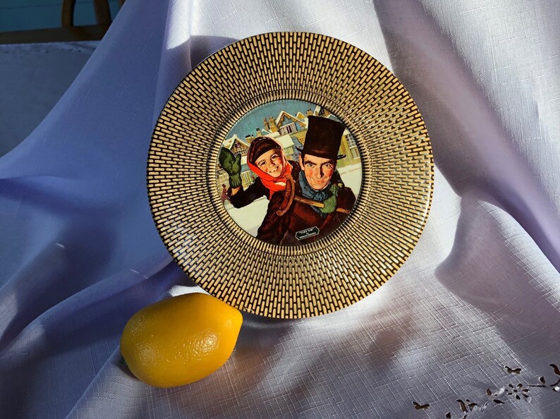 Douglass Crockwell Korb Flechten Jahrgang Keksdose Charles Dickens