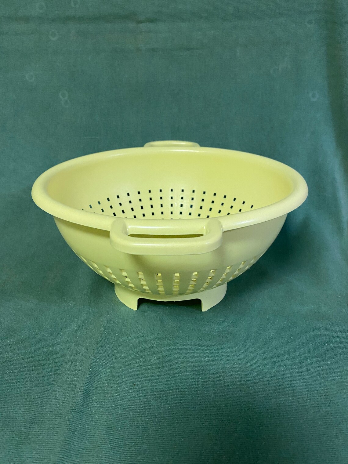 Vintage Yellow Plastic Colander Yellow Food Strainer Vintage Etsy