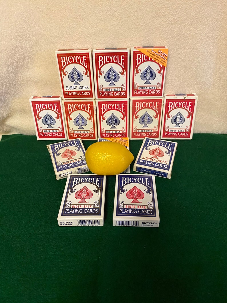 Bicycle Playing Cards Playing Card Lot Card Games Red and Blue Man Cave Playing Card Ephemeral Vintage Playing Cards Rider Back