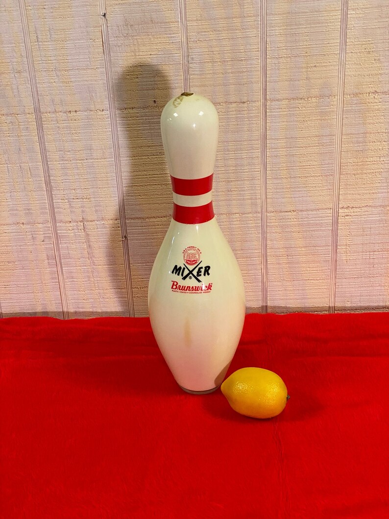 Bowling Pin Brunswick Mixer ABC Sports Collectible Red Etsy