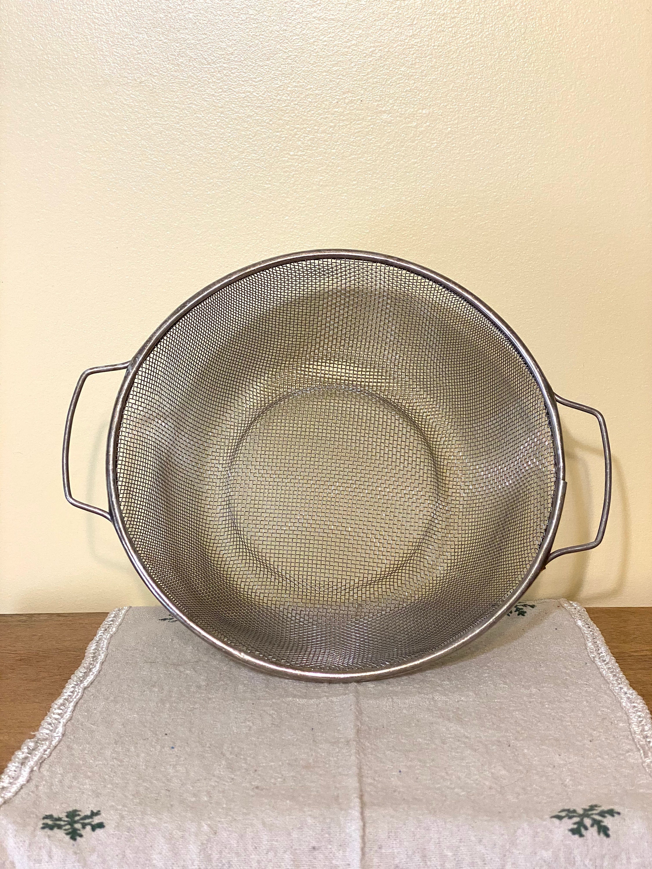 Colander de malla de alambre vintage colador de alimentos Etsy