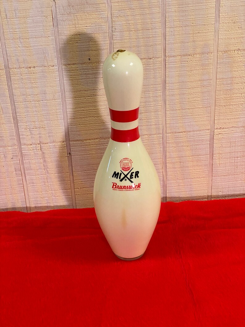 Bowling Pin Brunswick Mixer ABC Sports Collectible Red Etsy