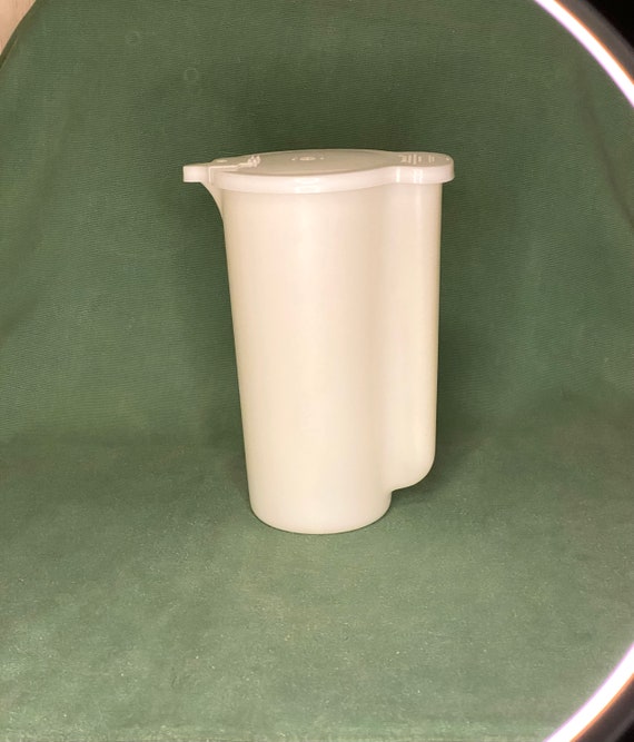 Vintage Tupperware Sheer White 2-quart Pitcher With Lid, Item 129-2,  Vintage Kitchen, Liquid Container, Vintage Barware, MCM, Camp Supply 
